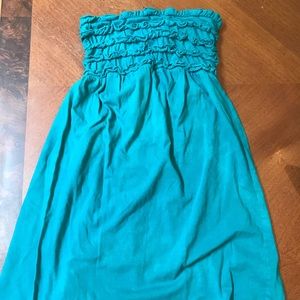 Teal ruffed sundress